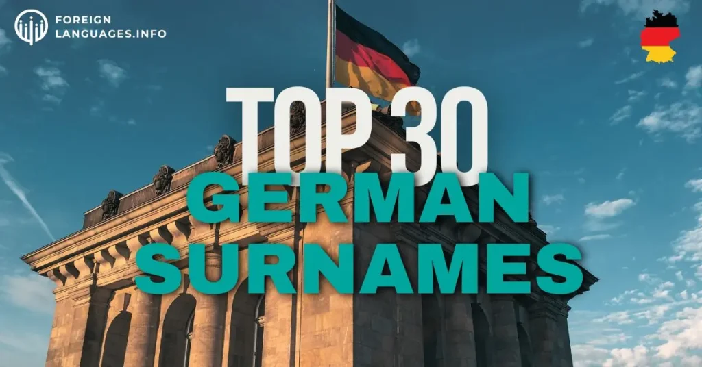 Top 30 German surnames